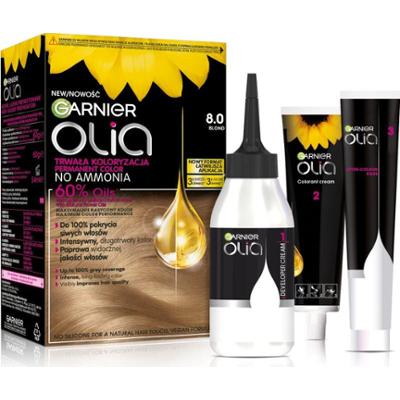Garnier Olia Big Kit trwała farba do włosów odcień 8.0 Blond 1 szt.