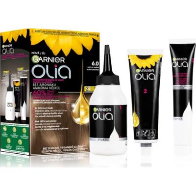 Garnier Olia Big Kit trwała farba do włosów odcień 6.0 Light Brown 1 szt.