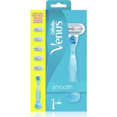Gillette Venus Smooth maszynka do golenia + ostrza wymienne 5 szt.