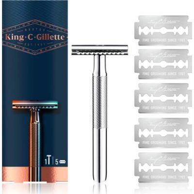 Gillette King C. Double Edge maszynka do golenia + ostrza zapasowe 5 szt.