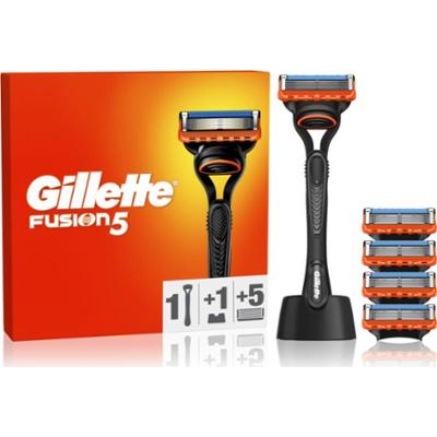 Gillette Fusion5 maszynka do golenia z podstawką + ostrza zapasowe 5 szt.