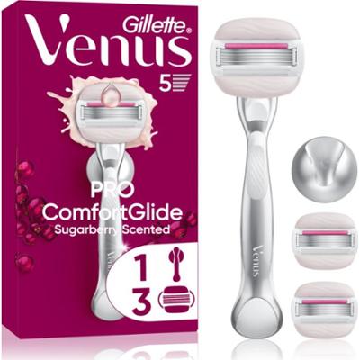 Gillette Venus PRO ComfortGlide Sugarberry golarka damska z uchwytem do prysznica + ostrza zapasowe 5 szt.