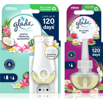 GLADE Electric scented oil Exotic Tropical Blossom + Relaxing Zen wygodne opakowanie 3 szt.