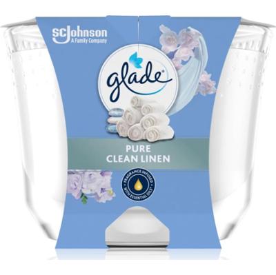 GLADE Pure Clean Linen świeczka zapachowa 204 g