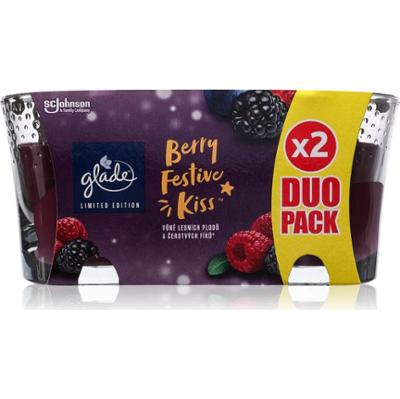 GLADE Berry Festive Kiss DUO świeczka zapachowa 2x112 g