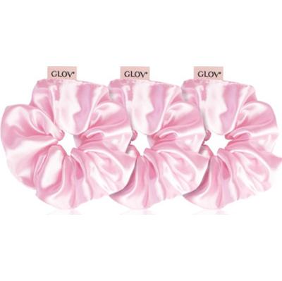 GLOV Satin Scrunchies S/M/L gumki do włosów Pink 3 szt.