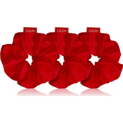 GLOV Satin Scrunchies S/M/L gumki do włosów Red 3 szt.