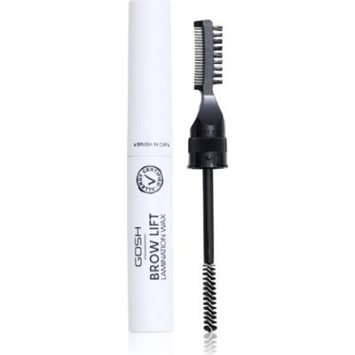 GOSH COPENHAGEN Brow Lift Lamination Wax wosk utrwalający do brwi ze szczoteczką 2 w 1 odcień 001 Clear 6 ml