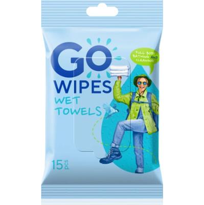 GoWipes Wet Towels odświeżające nawilżane ręczniki 26x20 cm 15 szt.