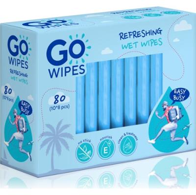 GoWipes Refreshing Wet Wipes odświeżające chusteczki nawilżane do rąk 10x8 szt.