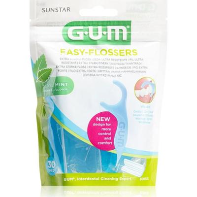G.U.M Easy Floessers rozszerzająca się delikatna nić dentystyczna z fluorem i miętą 30 szt.