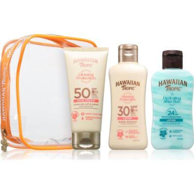 Hawaiian Tropic Glowing Protection Trio zestaw podróżny do opalania
