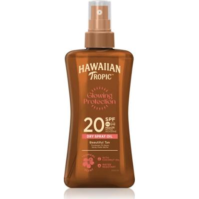 Hawaiian Tropic Glowing Protection Dry Oil Spray żel nawilżający do opalania SPF 20 200 ml