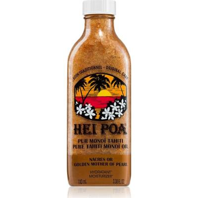 Hei Poa Pure Tahiti Monoï Oil Golden Mother of Pearl olejek wielofunkcyjny z brokatem 100 ml