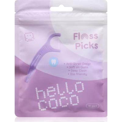 hello coco Floss Picks wykałaczki z nicią dentystyczną 30 szt.