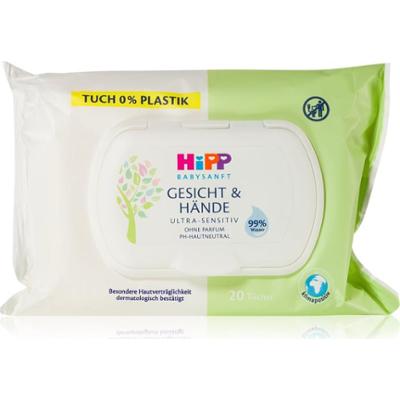 Hipp Babysanft Face & Hands nawilżane chusteczki oczyszczające dla dzieci od urodzenia 20 szt.