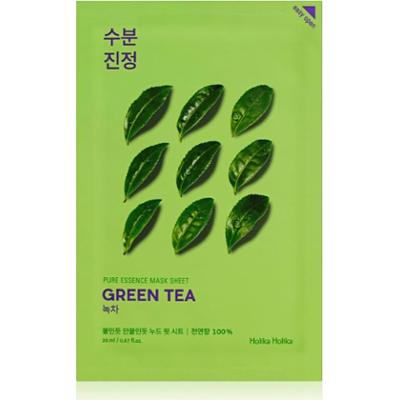 Holika Holika Pure Essence Green Tea maska pielęgnująca w płacie do skóry wrażliwej i podrażnionej 23 ml