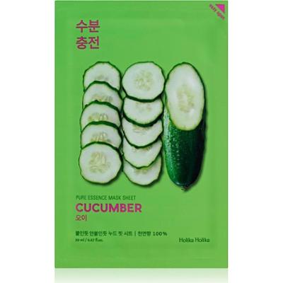Holika Holika Pure Essence Cucumber maseczka w płachcie o działaniu łagodzącym do skóry wrażliwej ze skłonnością do przebarwień 23 ml