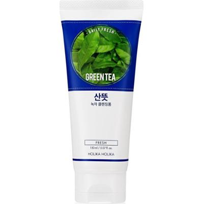 Holika Holika Daily Fresh Green Tea pianka oczyszczająca regulująca wydzielanie sebum z zieloną herbatą 150 ml