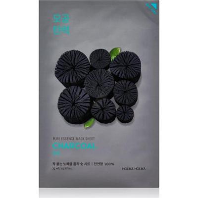 Holika Holika Pure Essence Charcoal oczyszczaja maska w płacie z węglem aktywnym 23 ml