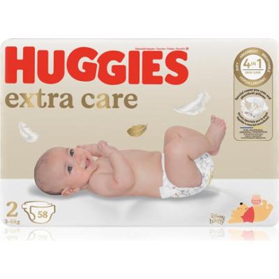 Huggies Extra Care Size 2 pieluchy jednorazowe 3-6 kg 58 szt.