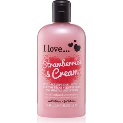 I Love Strawberries & Cream krem pod prysznic i do kąpieli 500 ml