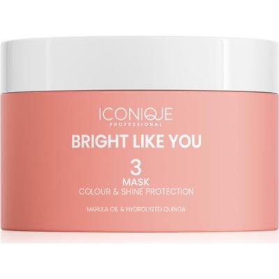 ICONIQUE Professional BRIGHT LIKE YOU Colour & Shine Protection Mask odnawiająca maska ochronna do włosów farbowanych 200 ml