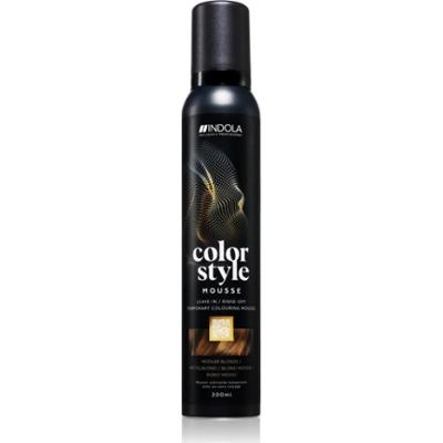 Indola Color Style Mousse pianka tonująca do włosów odcień Medium Blonde 200 ml