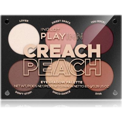 Inglot PlayInn Eyeshadow Palette paleta cieni do powiek odcień Creach Peach 8 g
