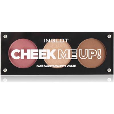 Inglot Face Palette rozświetlacz, bronzer i róż odcień Cheek Me Up! 7.2 g