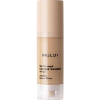 Inglot Skin Focused Care Face Foundation SPF 50 podkład kryjący SPF 50 odcień Medium Olive 30 ml