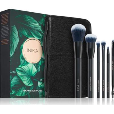INIKA Organic Brush Case With Brushes zestaw pędzli z etui 1 szt.