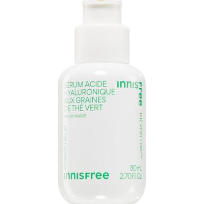 innisfree Green Tea Seed Hyaluronic Serum serum kojące do twarzy do rozjaśnienia i nawilżenia 80 ml
