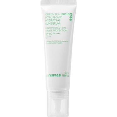 innisfree Green Tea Hyaluronic Sun Serum nawilżający fluid ochronny o działaniu uspokajającym SPF 50+ 50 ml