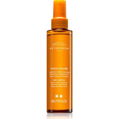 Institut Esthederm Adaptasun Sun Care Oil olejek do opalania ciała i włosów ze średnią ochroną UV 150 ml