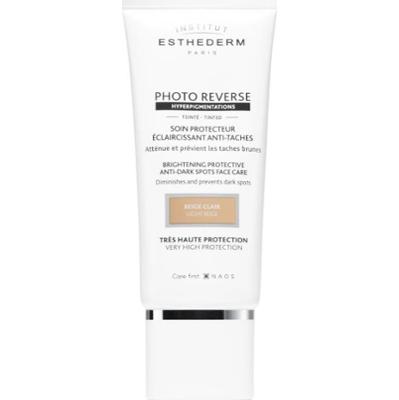 Institut Esthederm Photo Reverse Protective Anti-Dark Spots Tinted Face Care ochronny krem tonujący przeciw przebarwieniom z wysoką ochroną UV odcień