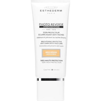 Institut Esthederm Photo Reverse Protective Anti-Dark Spots Tinted Face Care ochronny krem tonujący przeciw przebarwieniom z wysoką ochroną UV odcień