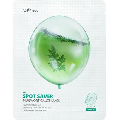 Isntree Real Mugwort maska łagodząca w płacie do cery wrażliwej i skłonnej do podrażnień 1 szt.