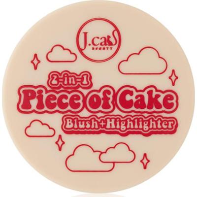 J.Cat Beauty 2 In 1 Piece Of Cake róż do policzków z rozświetlaczem odcień 103 McFlirty 12.1 g