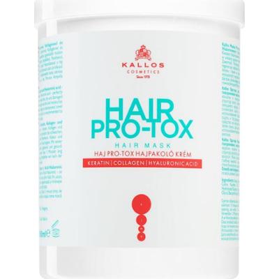 Kallos Hair Pro-Tox maska do włosów słabych i zniszczonych z olejkiem kokosowym, kwasem hialuronowym i kolagenem 1000 ml
