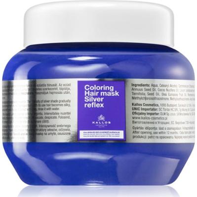 Kallos Coloring Hair Mask Silver Reflex maska do włosów neutralizująca żółtawe odcienie 275 ml