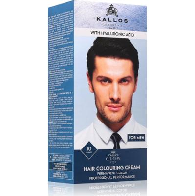 Kallos Glow Lasting Cream Colour trwała farba do włosów dla mężczyzn odcień Black 60 ml