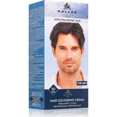 Kallos Glow Lasting Cream Colour trwała farba do włosów dla mężczyzn odcień Light Brown 60 ml