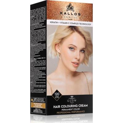 Kallos Glow Lasting Cream Colour trwała farba do włosów odcień Shine Blond 60 ml