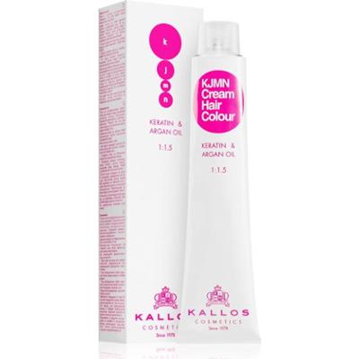 Kallos KJMN Professional Cream Hair Colour Keratin & Argan Oil farba do włosów z keratyną i olejkiem arganowym odcień 6.66 Dark Red Blond 100 ml