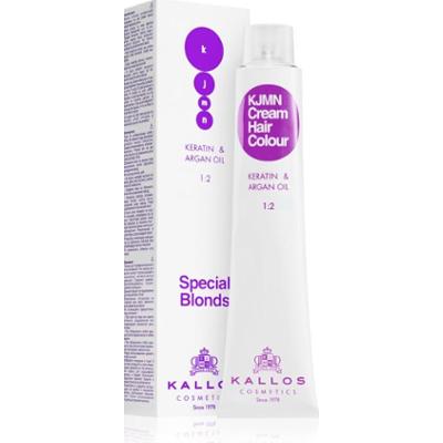 Kallos KJMN Professional Cream Hair Colour Keratin & Argan Oil farba do włosów odcień 90.01 Silver Blond 100 ml