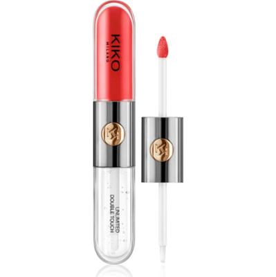 KIKO Milano Unlimited Double Touch długotrwała szminka w płynie z połyskiem odcień 115 Fire Red 6 ml