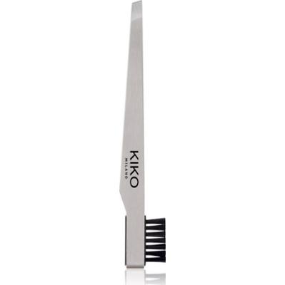 KIKO Milano Pro Tweezers Combo pęseta z ukośną końcówką ze szczotką 1 szt.