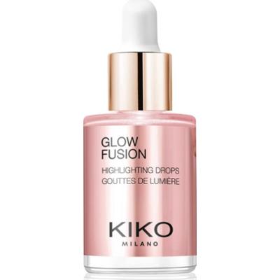 KIKO Milano Glow Fusion Highlighting Drops płynny rozjaśniacz do twarzy odcień 01 Platinum Rose 9.5 ml