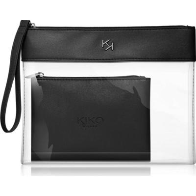 KIKO Milano Transparent Beauty Case przezroczysta kosmetyczka z futerałem 001 Black 1 szt.